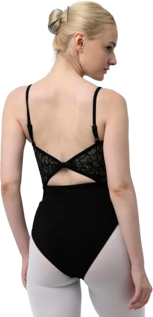 Lace Cut Out Back V-Neck Camisole Leotards 03D2405