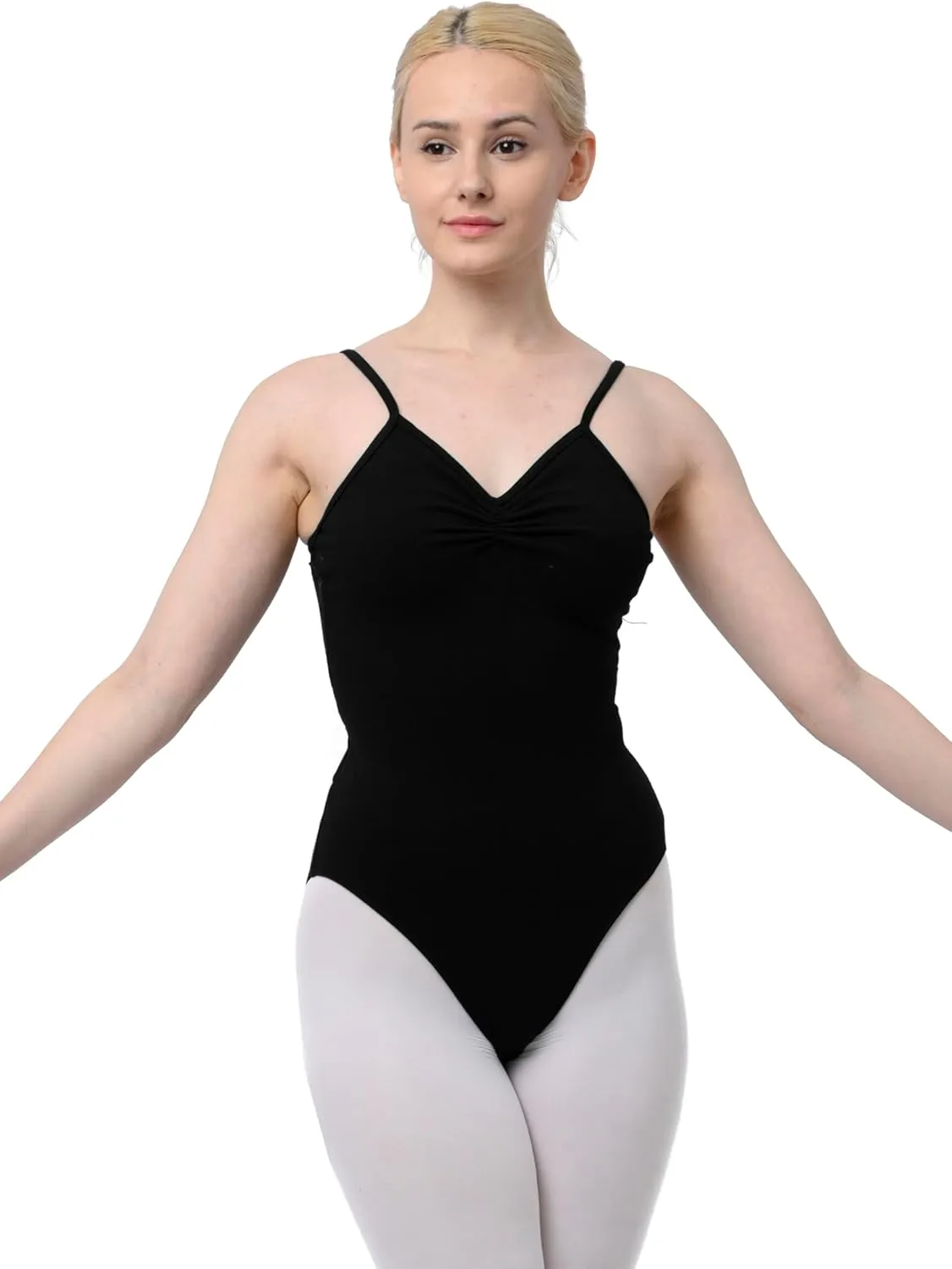 Lace Cut Out Back V-Neck Camisole Leotards 03D2405