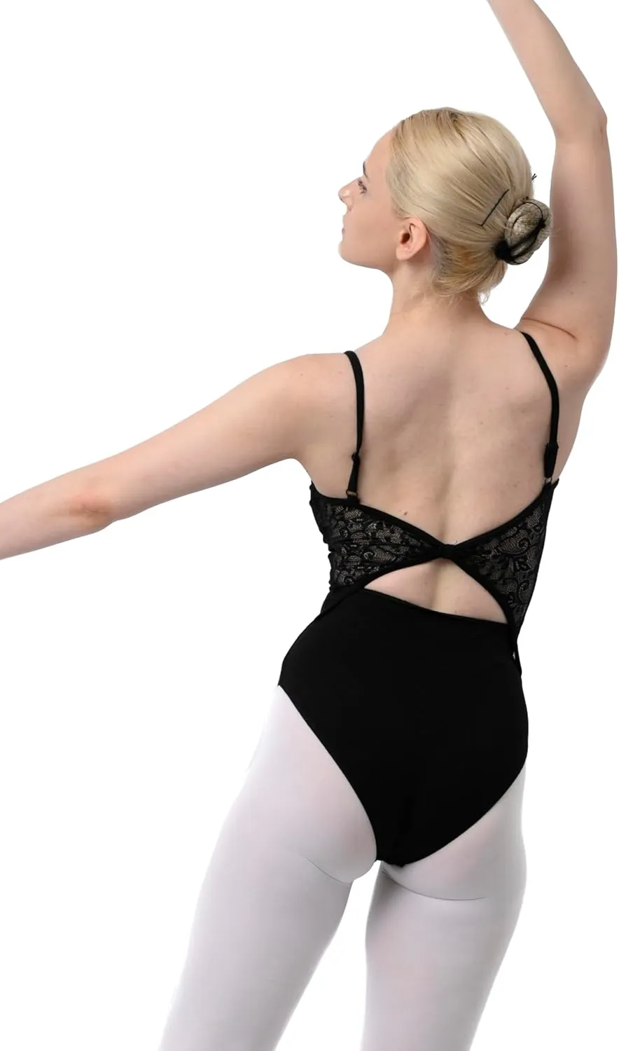 Lace Cut Out Back V-Neck Camisole Leotards 03D2405
