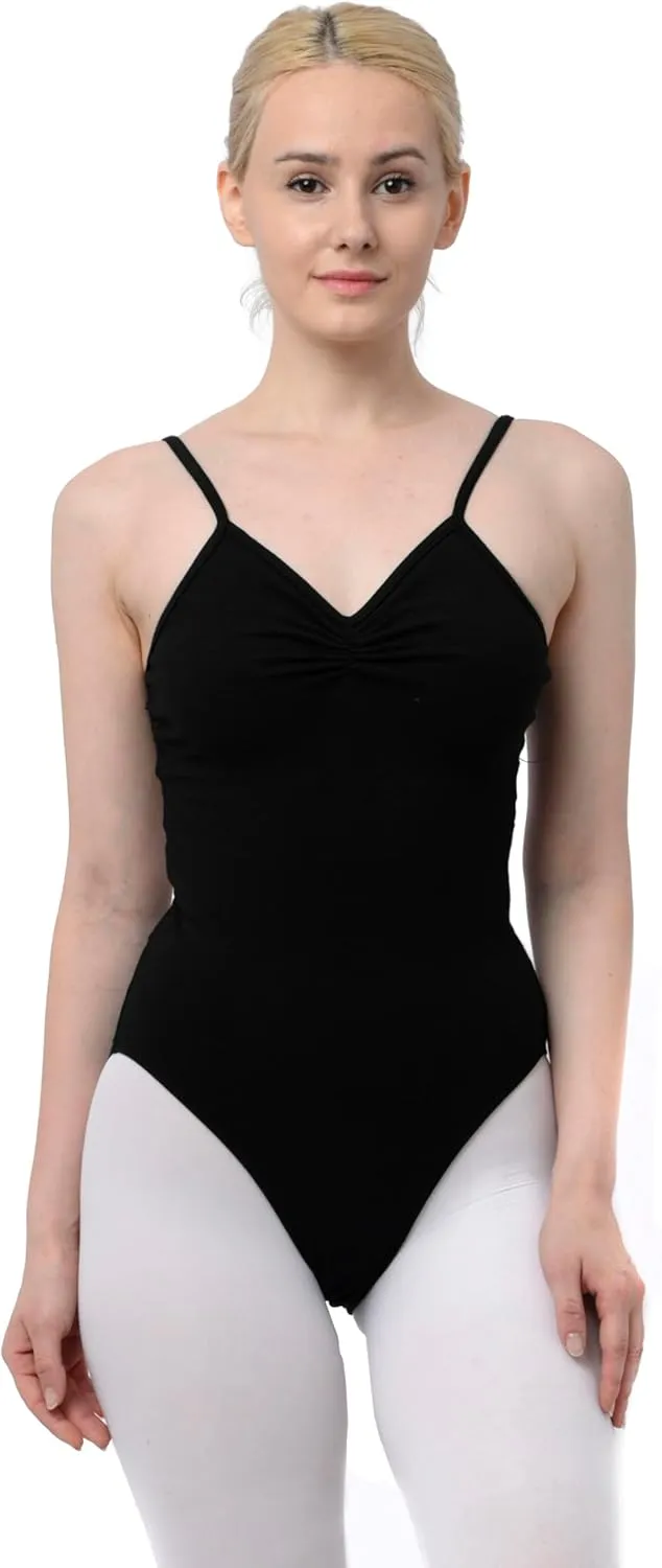 Lace Cut Out Back V-Neck Camisole Leotards 03D2405
