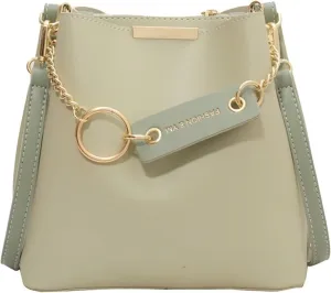 Large-capacity crossbody bag, senior sense of personality bucket high, shoulder bag (Green)