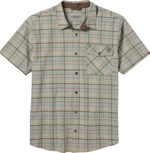 Legendary Whitetails Men's Stretch Woven Plaid UPF 30  Uv Moisture Wicking Short Sleeve Shirt