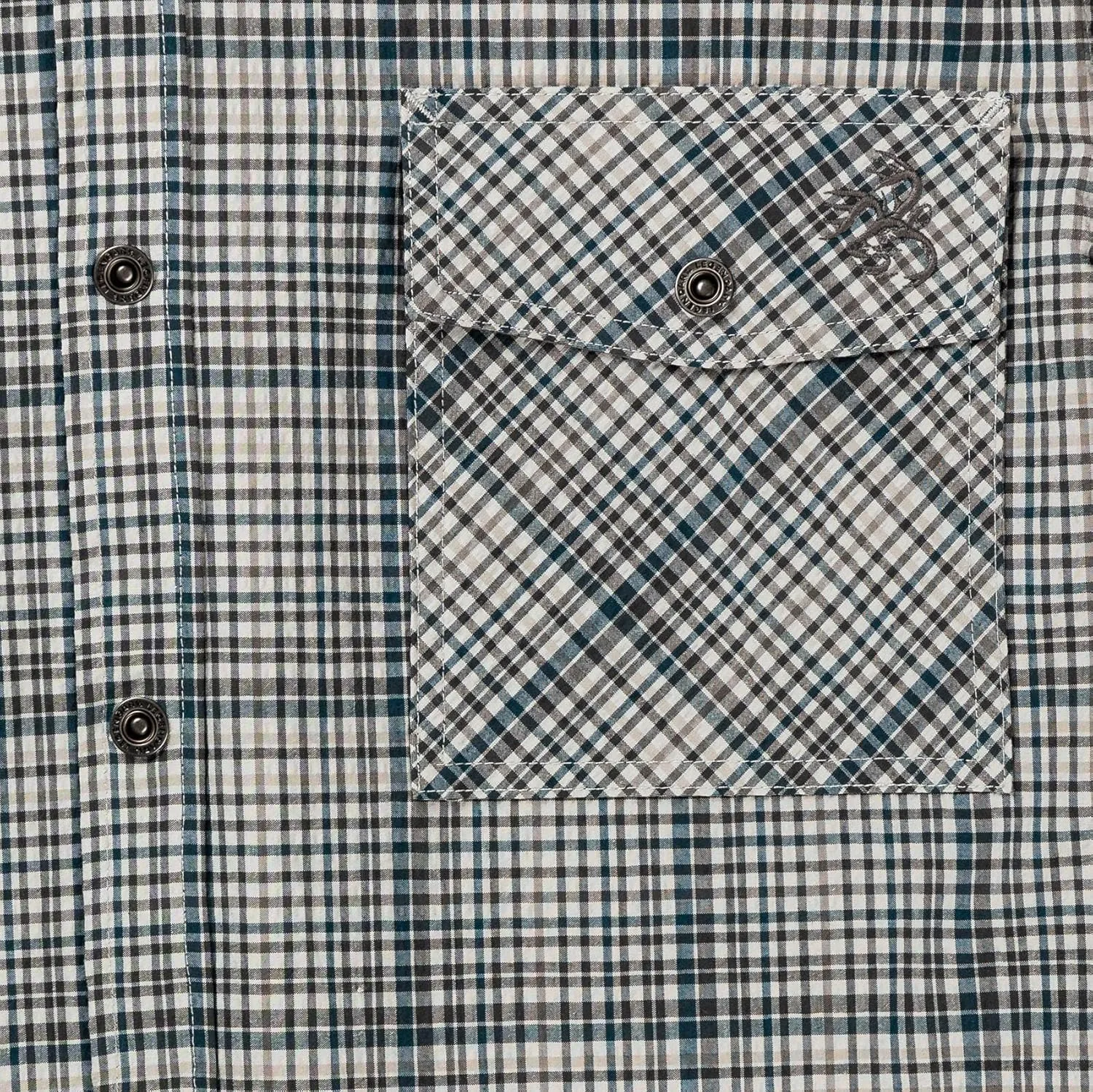 Legendary Whitetails Men's Stretch Woven Plaid UPF 30  Uv Moisture Wicking Short Sleeve Shirt