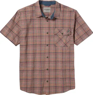 Legendary Whitetails Men's Stretch Woven Plaid UPF 30  Uv Moisture Wicking Short Sleeve Shirt