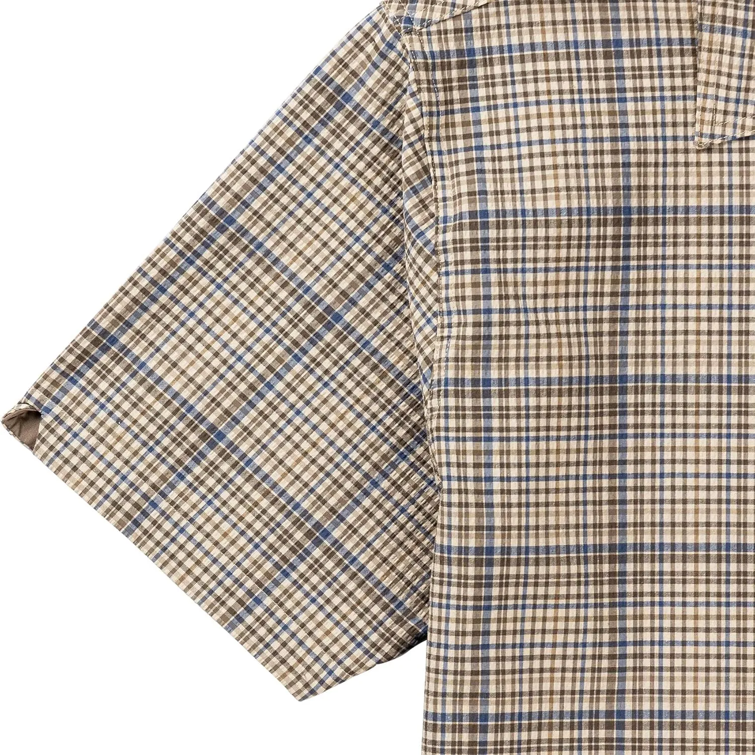 Legendary Whitetails Men's Stretch Woven Plaid UPF 30  Uv Moisture Wicking Short Sleeve Shirt