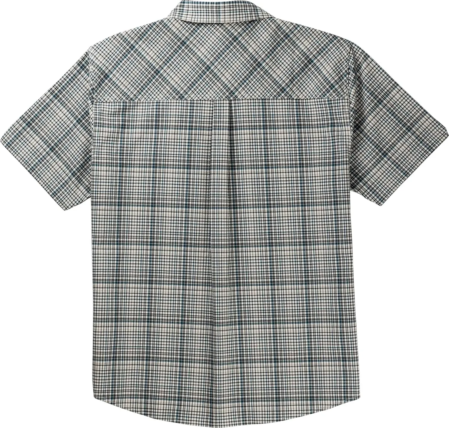 Legendary Whitetails Men's Stretch Woven Plaid UPF 30  Uv Moisture Wicking Short Sleeve Shirt