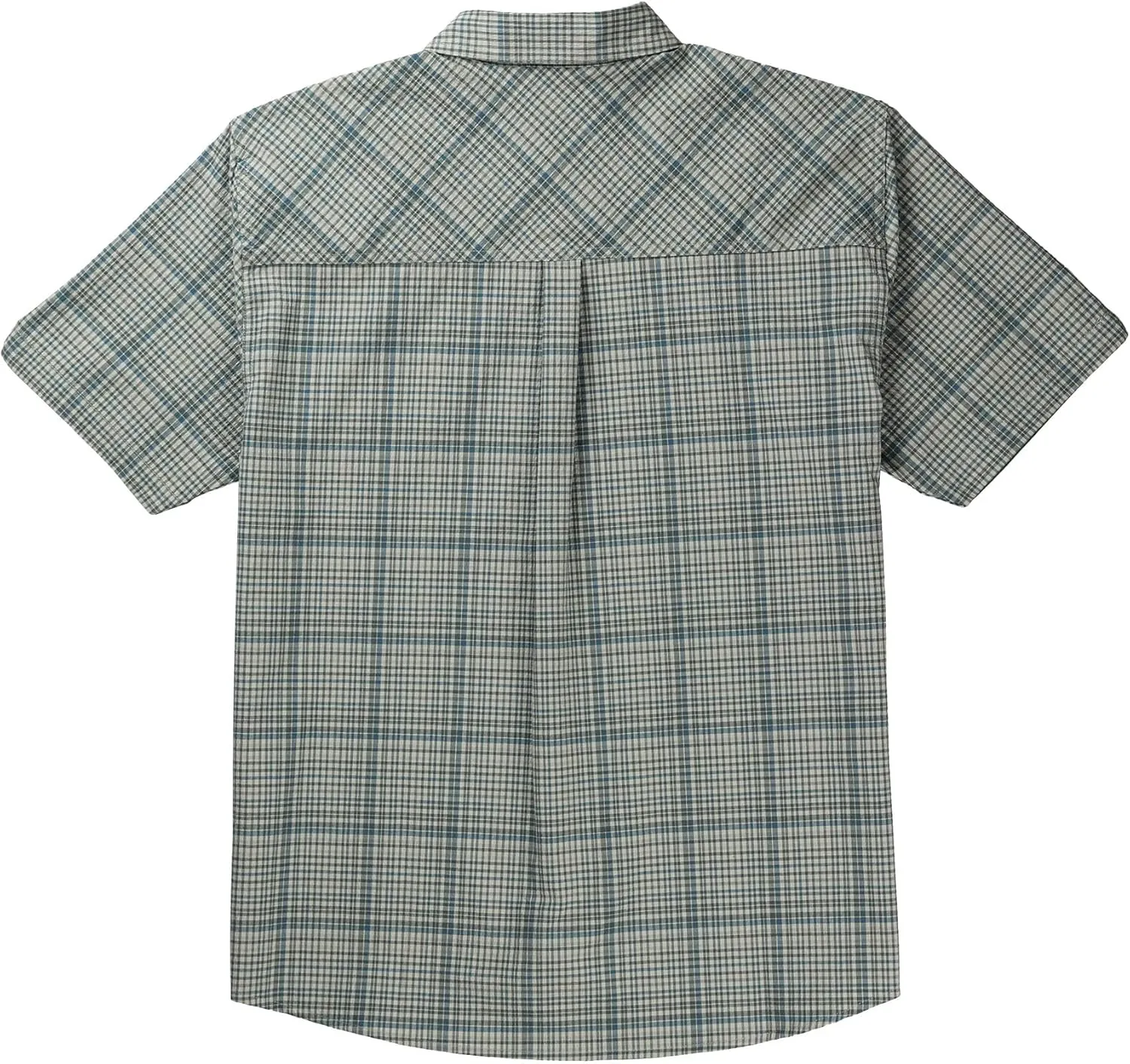 Legendary Whitetails Men's Stretch Woven Plaid UPF 30  Uv Moisture Wicking Short Sleeve Shirt