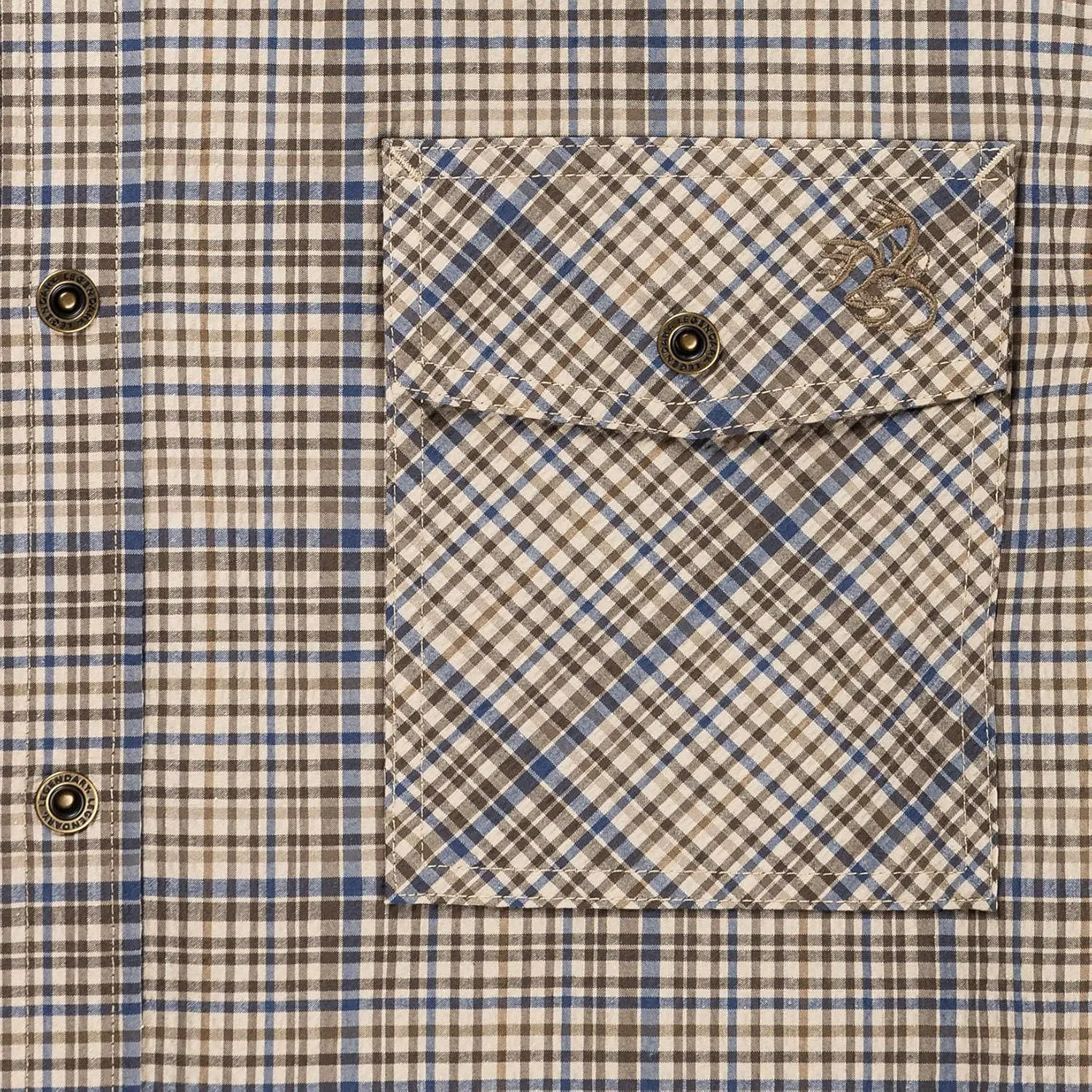 Legendary Whitetails Men's Stretch Woven Plaid UPF 30  Uv Moisture Wicking Short Sleeve Shirt