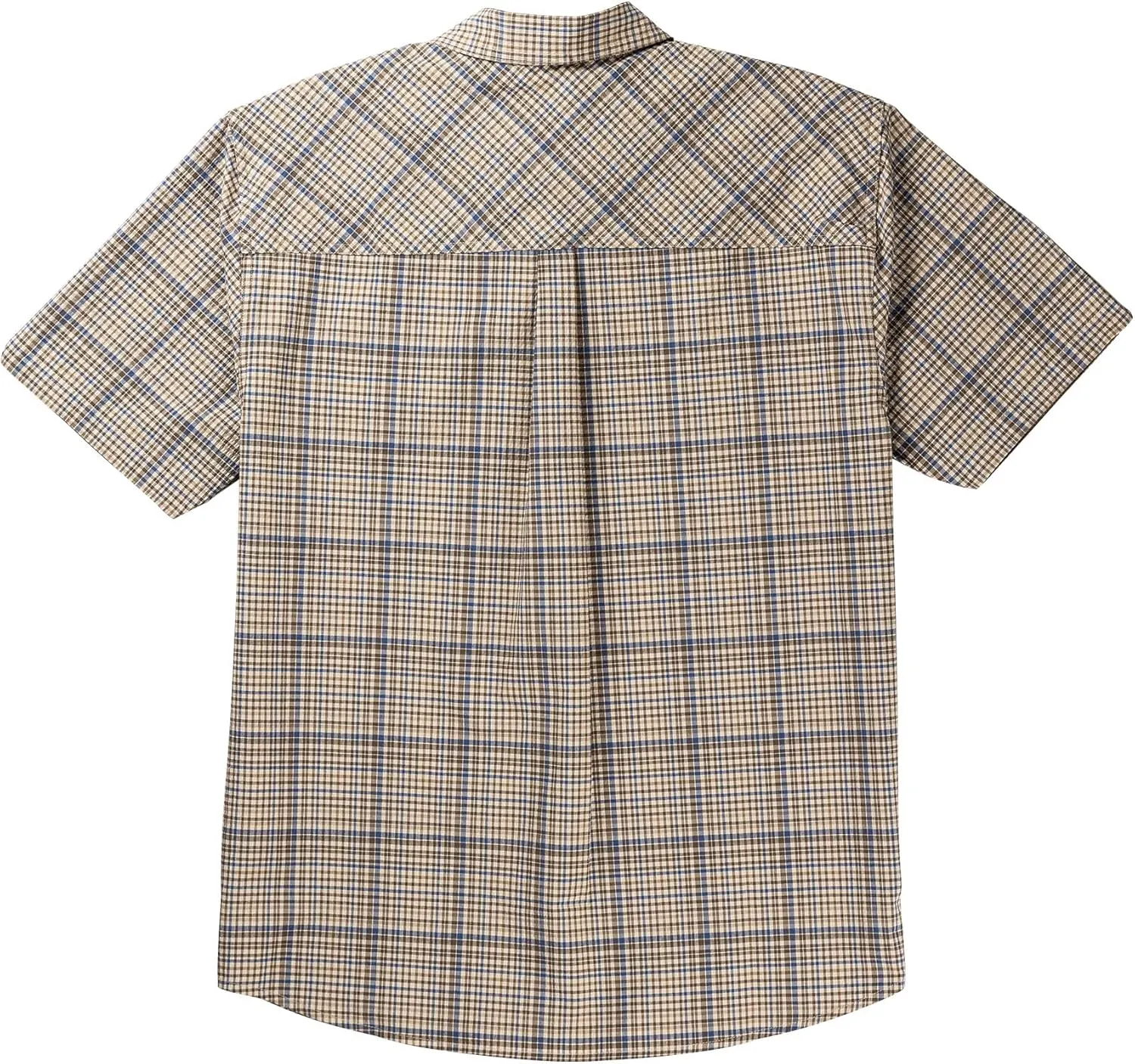 Legendary Whitetails Men's Stretch Woven Plaid UPF 30  Uv Moisture Wicking Short Sleeve Shirt