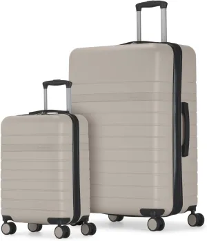 Lisbon 2-Piece Luggage Set (Latte)