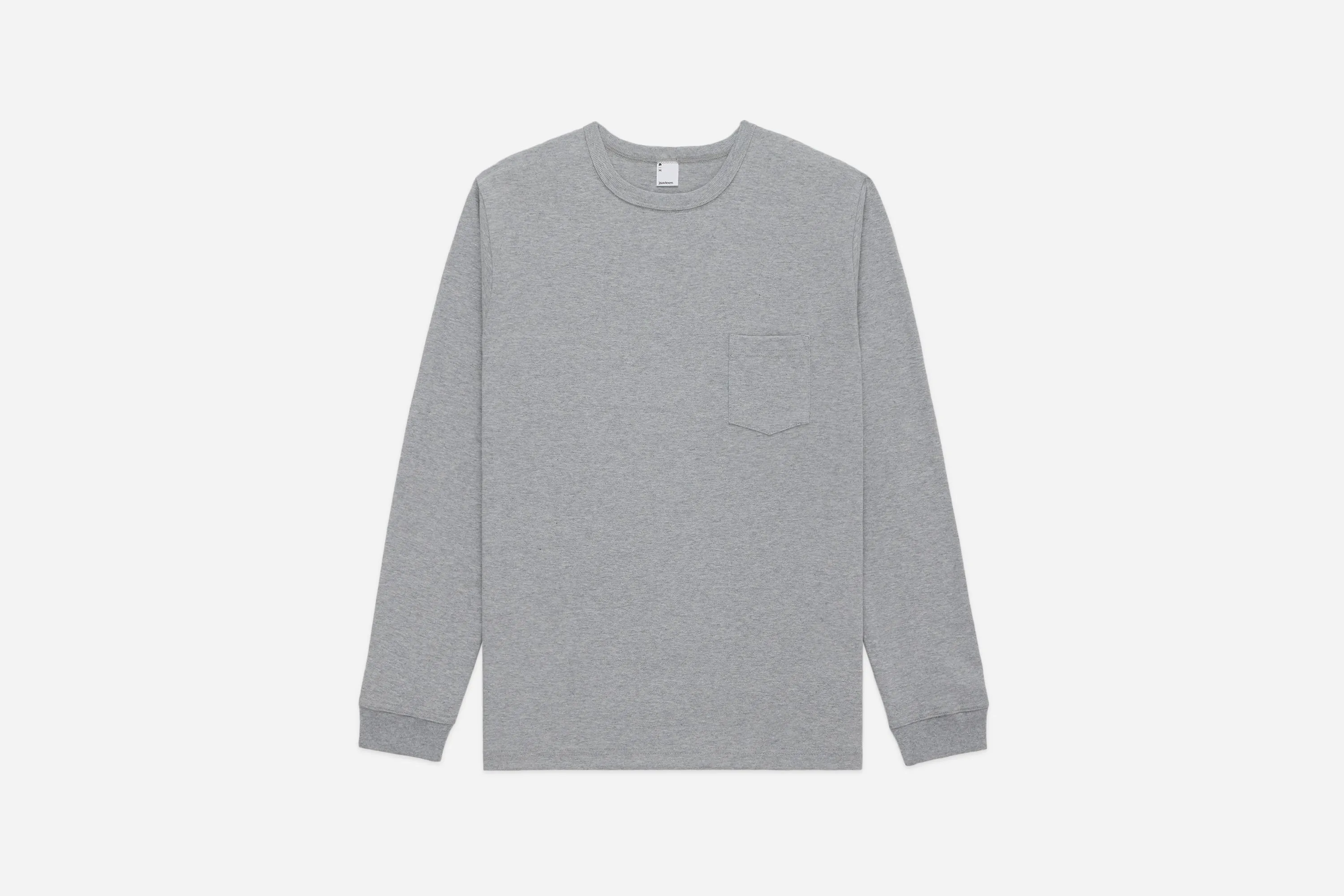 Long Sleeve Pocket T-Shirt ~ Heather Grey