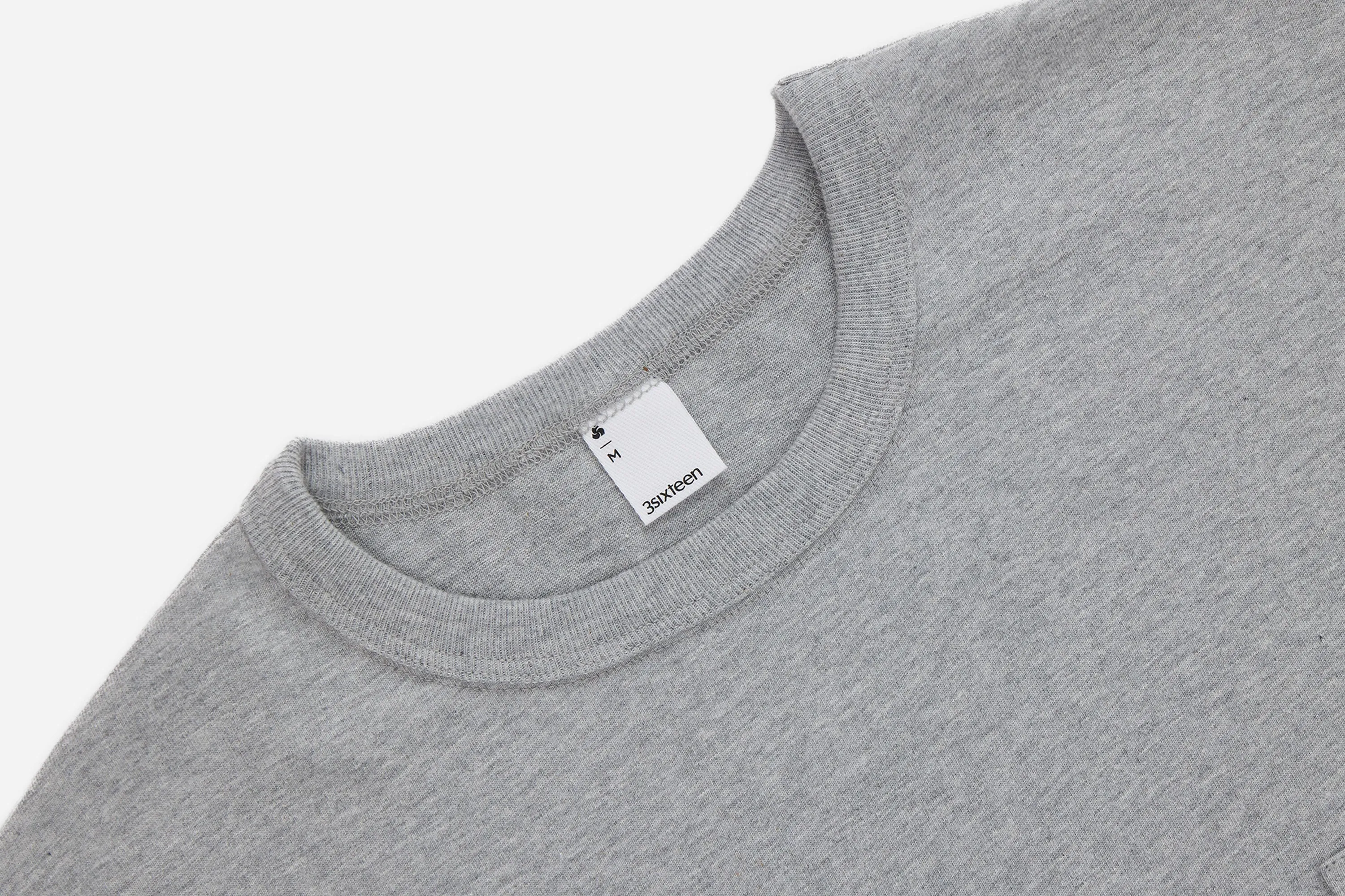 Long Sleeve Pocket T-Shirt ~ Heather Grey