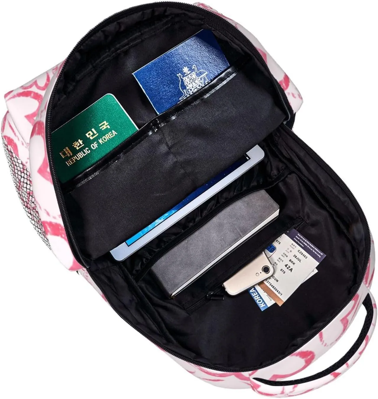 Love Heart Valentines Day Backpack Casual Laptop Backpack Lightweight Double Shoulder Bag Travel Daypack For Women Men