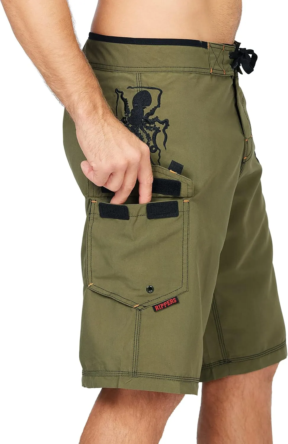 Maui Rippers Mens Board Shorts - Octo Tako | Triple Stitch Quick Dry Mens Swim Trunks