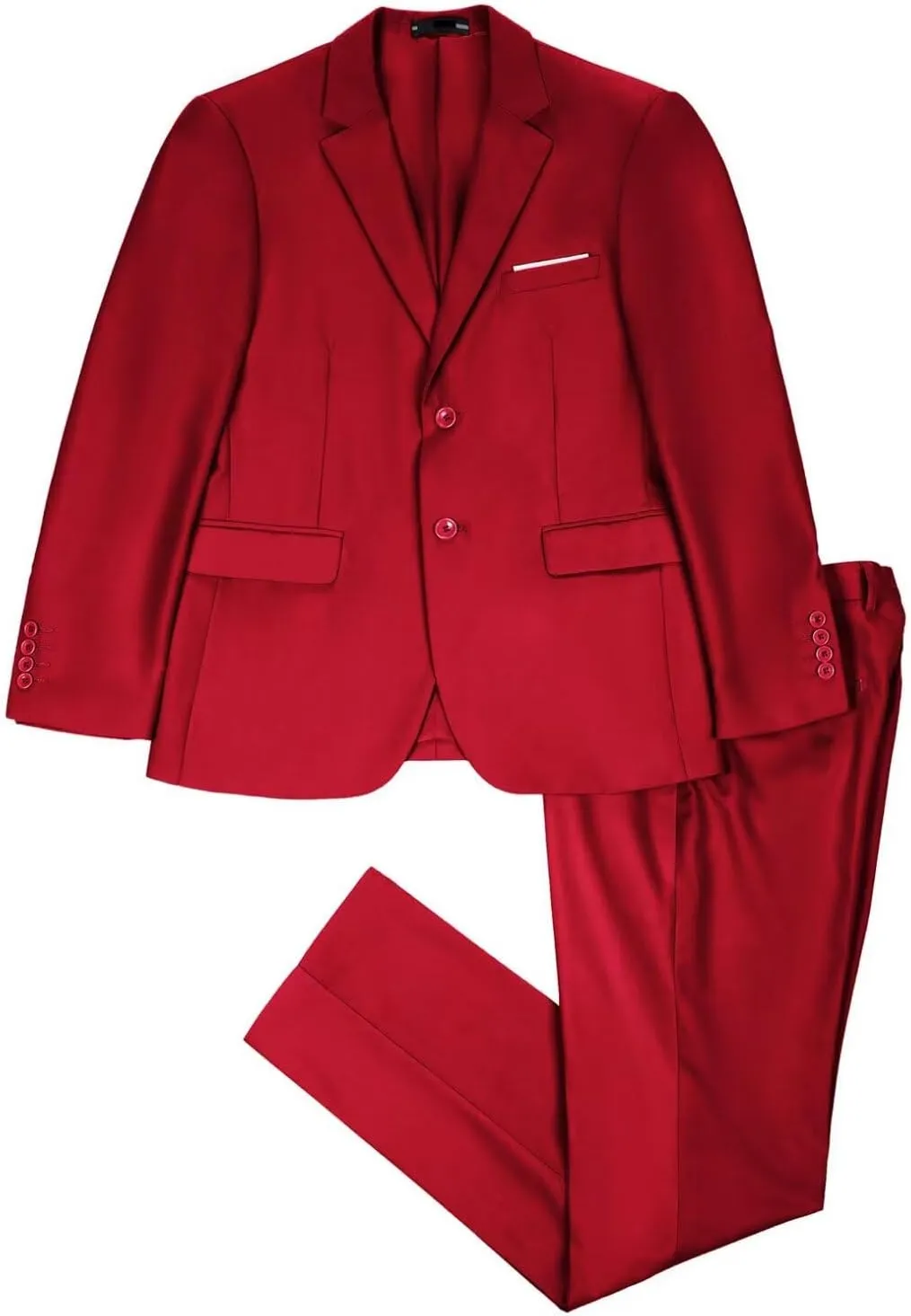 Mens 2 Piece Suit Set Slim Fit 2 Button Dress SuitsTuxedo Set Wedding Blazer Jacket Pants Tie Business Party Prom Suit