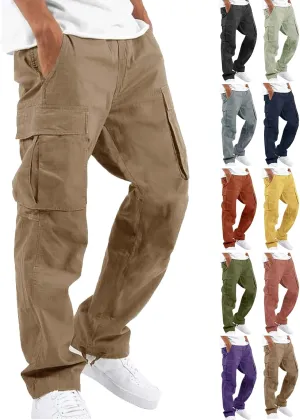 Mens Cargo Pants Lightweight Outdoor Comfort Fishing Work Pants Stretch Travel Regular Ripstop Camping Hiking Pants