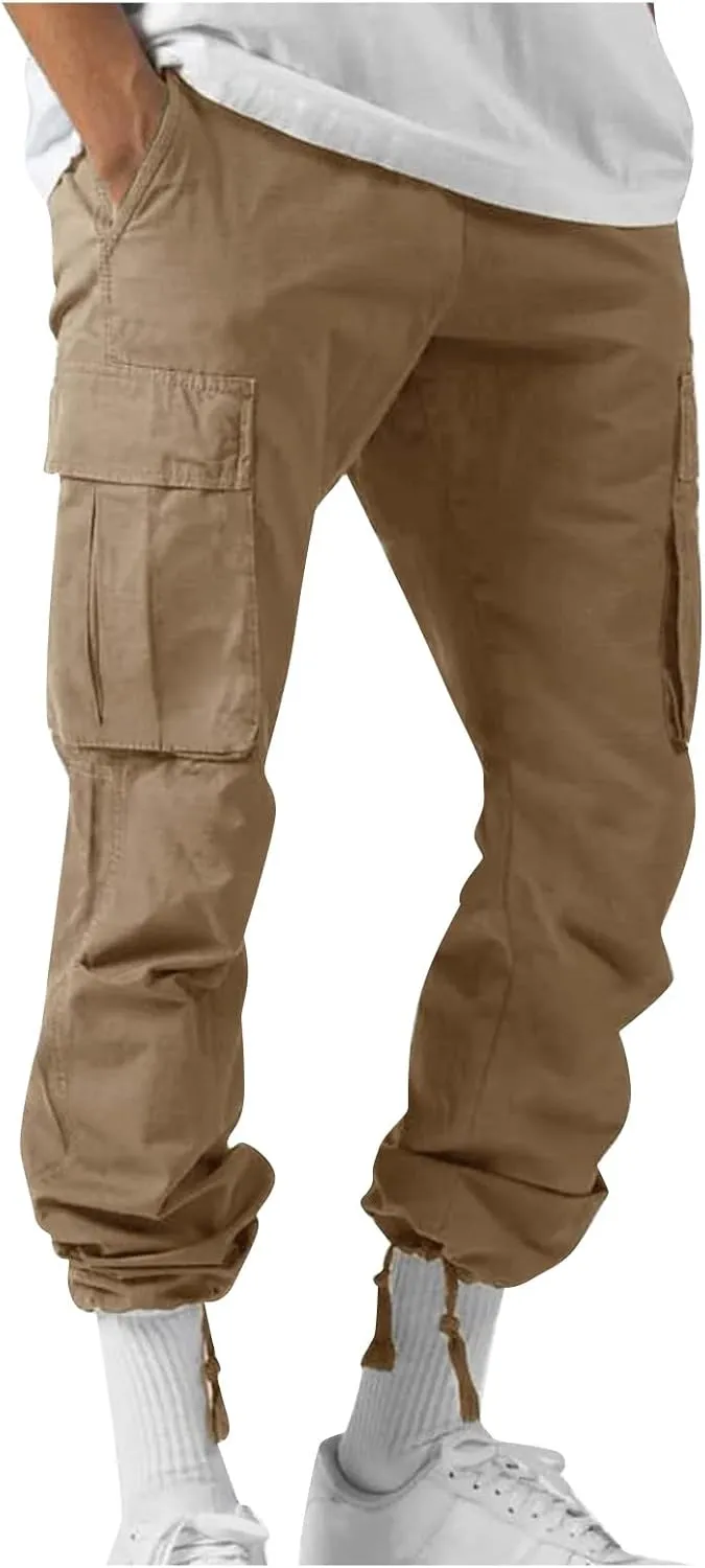 Mens Cargo Pants Lightweight Outdoor Comfort Fishing Work Pants Stretch Travel Regular Ripstop Camping Hiking Pants