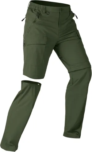 Men's Hiking Convertible Work Pants Cargo Zip Off Lightweight Quick Dry Stretch Pants Summer Fishing Travel Outdoor