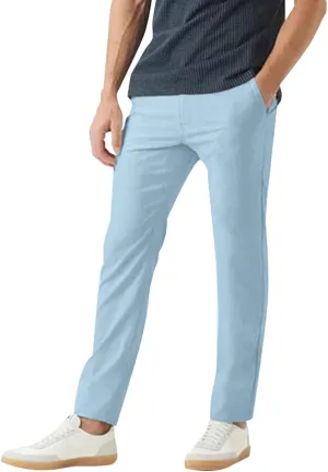 Mens Slim Fit Stretch Formal Pants Casual Business Flat-Front Dress Pants Big and Tall Wrinkle Free Golf Chinos Pant