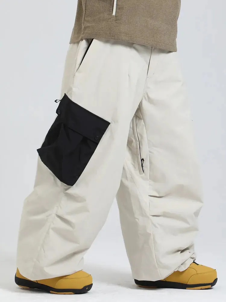 Men's Super Baggy Snowboarding Pants Cargo Pockets