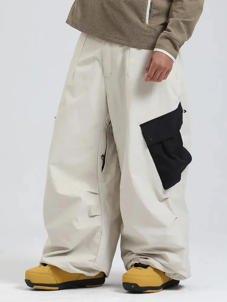 Men's Super Baggy Snowboarding Pants Cargo Pockets