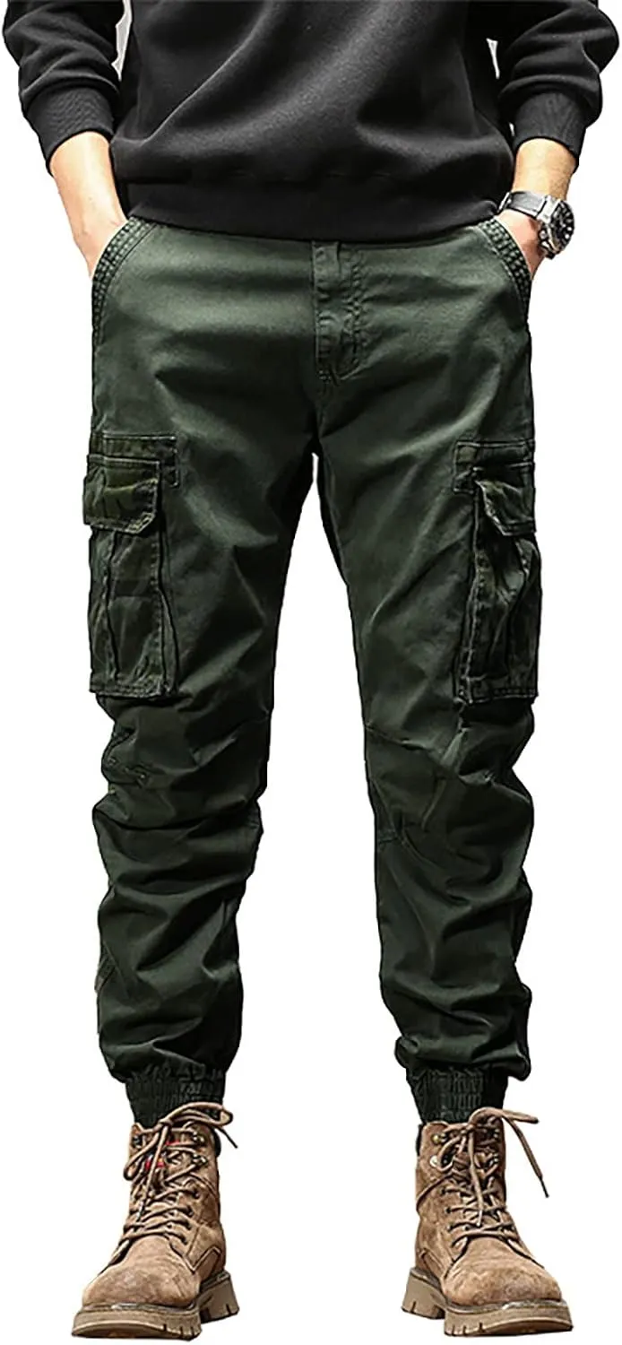 Mens Workout Cargo Sweatpants for Men Men's Fleece Lounge Pants Mens Fleece Active Athletic Workout Jogger Sweatpants