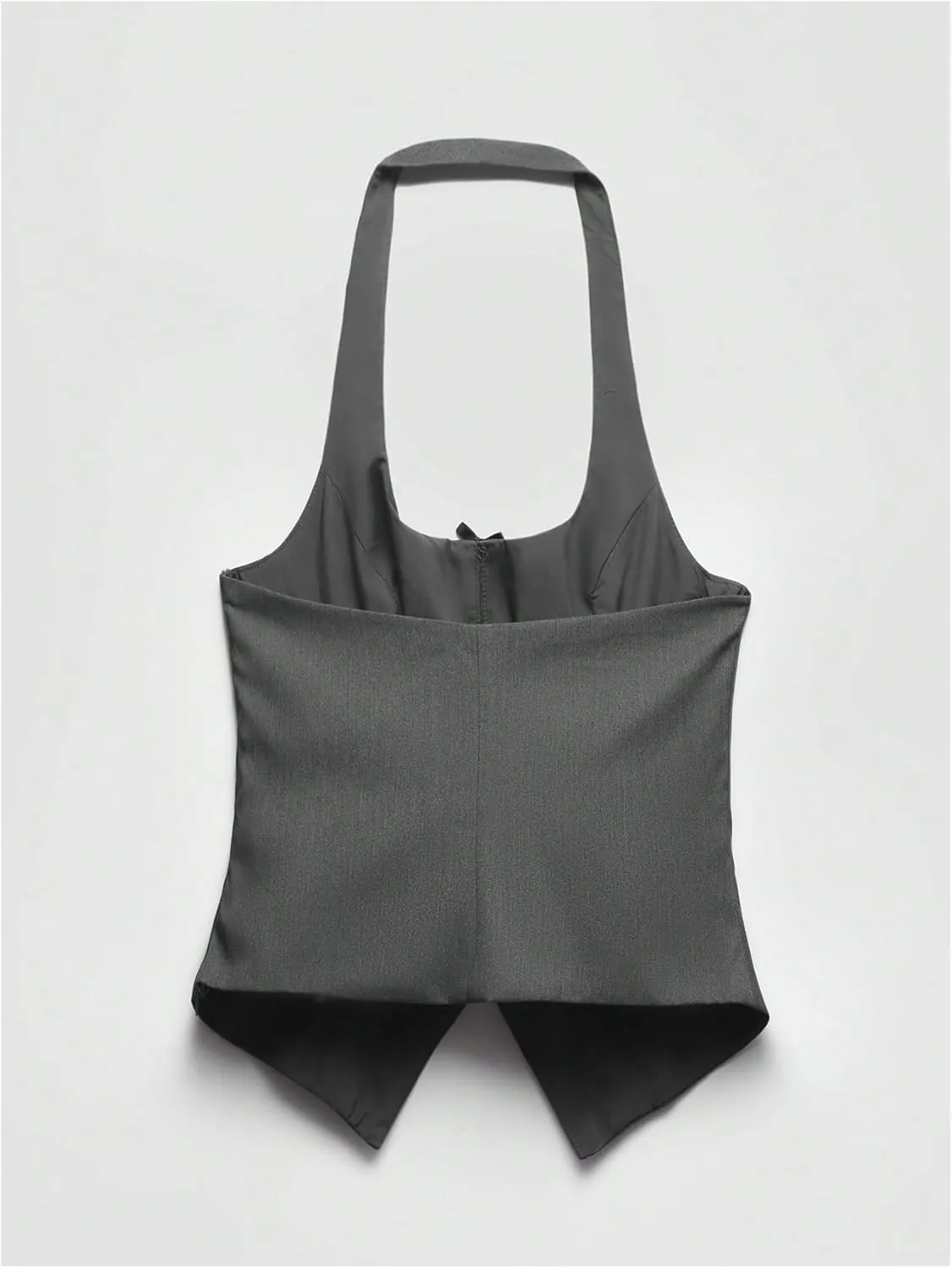 Milumia Women's Backless Halter Crop Top Y2K Bow Front Cut Out Sleeveless Going Out Tank Tops