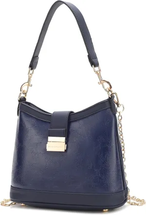 MKF Collection Shoulder Bag for Women, Vegan Leather Hobo Handbag Top-Handle Purse