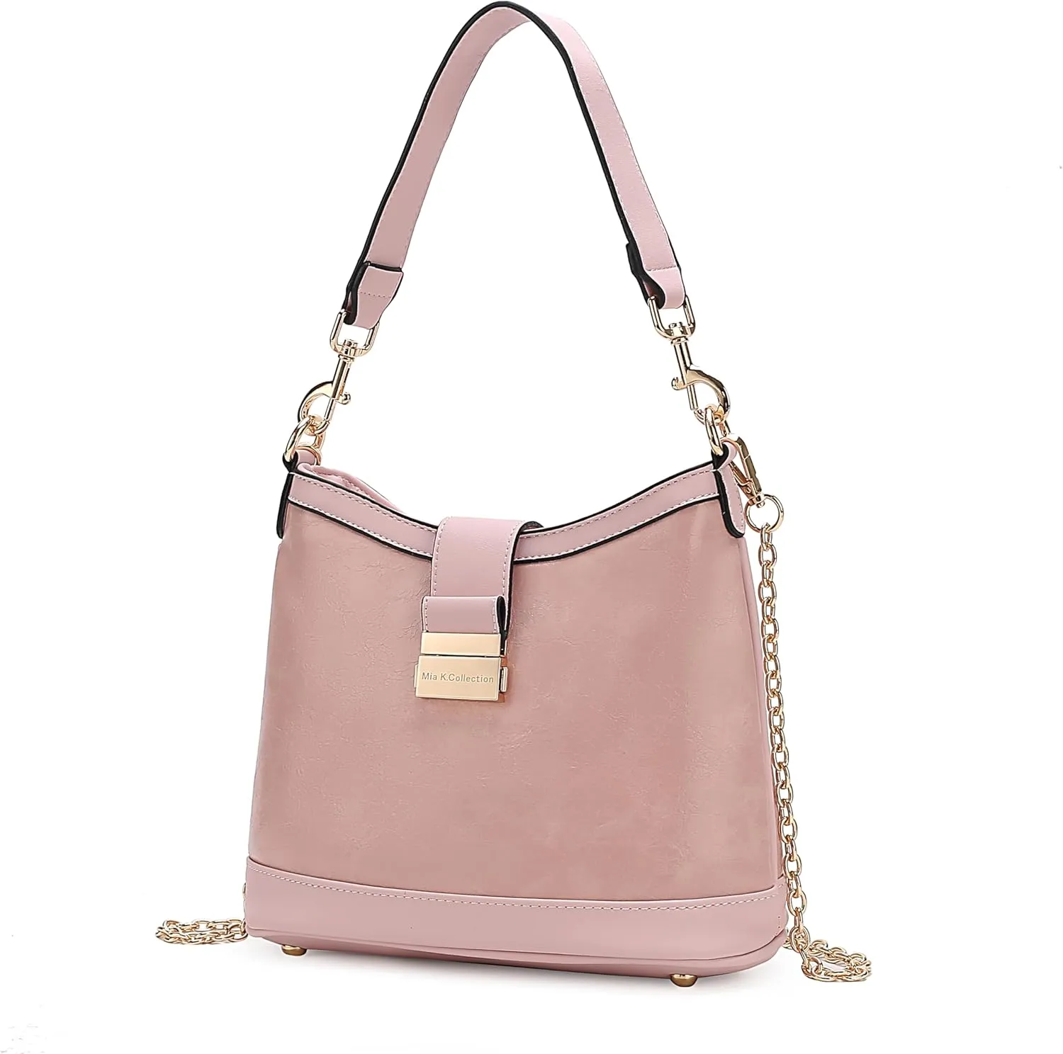 MKF Collection Shoulder Bag for Women, Vegan Leather Hobo Handbag Top-Handle Purse