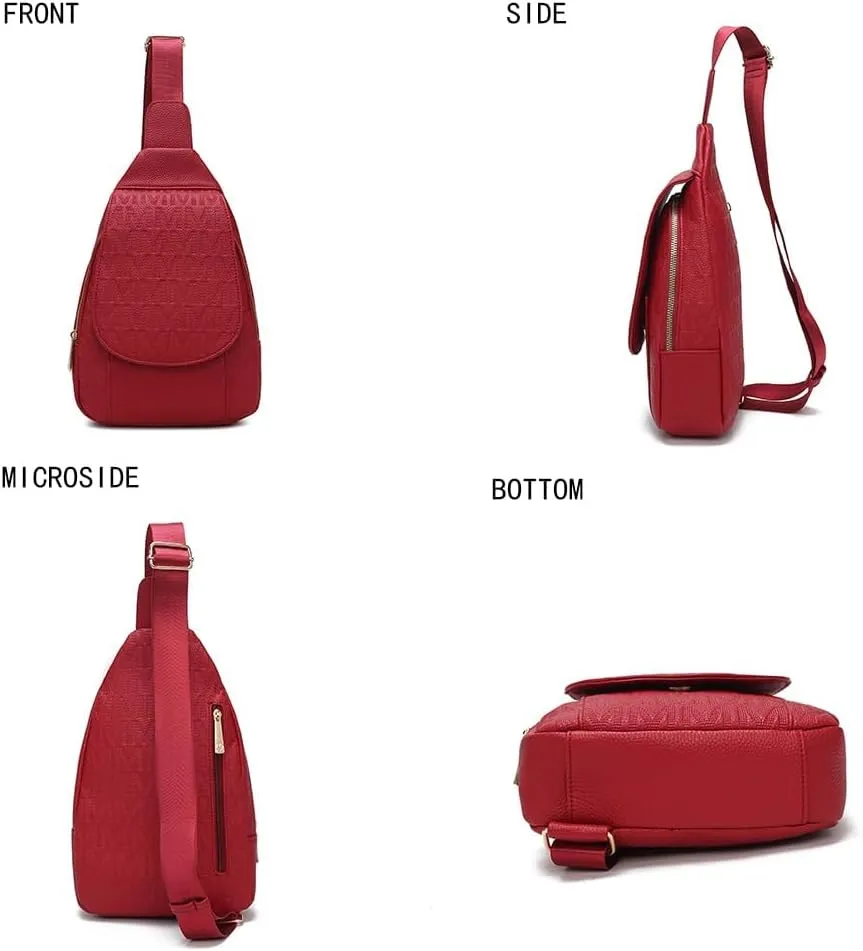 MKF Collection Sling Bag for Women, Trendy Shoulder bag Crossover Backpack Purses Fanny Pack