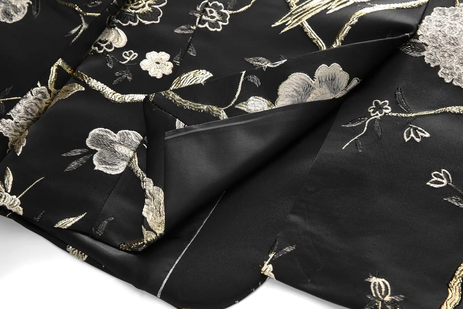 MOGU Mens Blazer Tuxedo Jacket Floral Printed Dinner Wedding Groom Homecoming Dance Prom Outfits