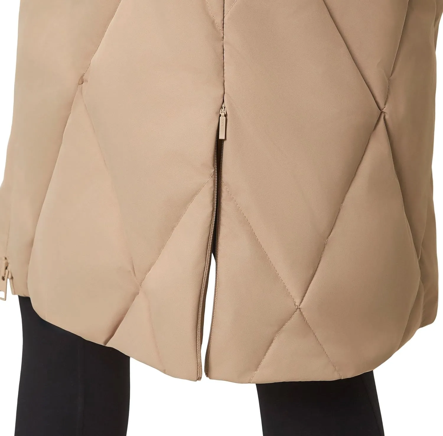 Mondetta Women's Long Diamond Quilted Parka Down Fill Jacket
