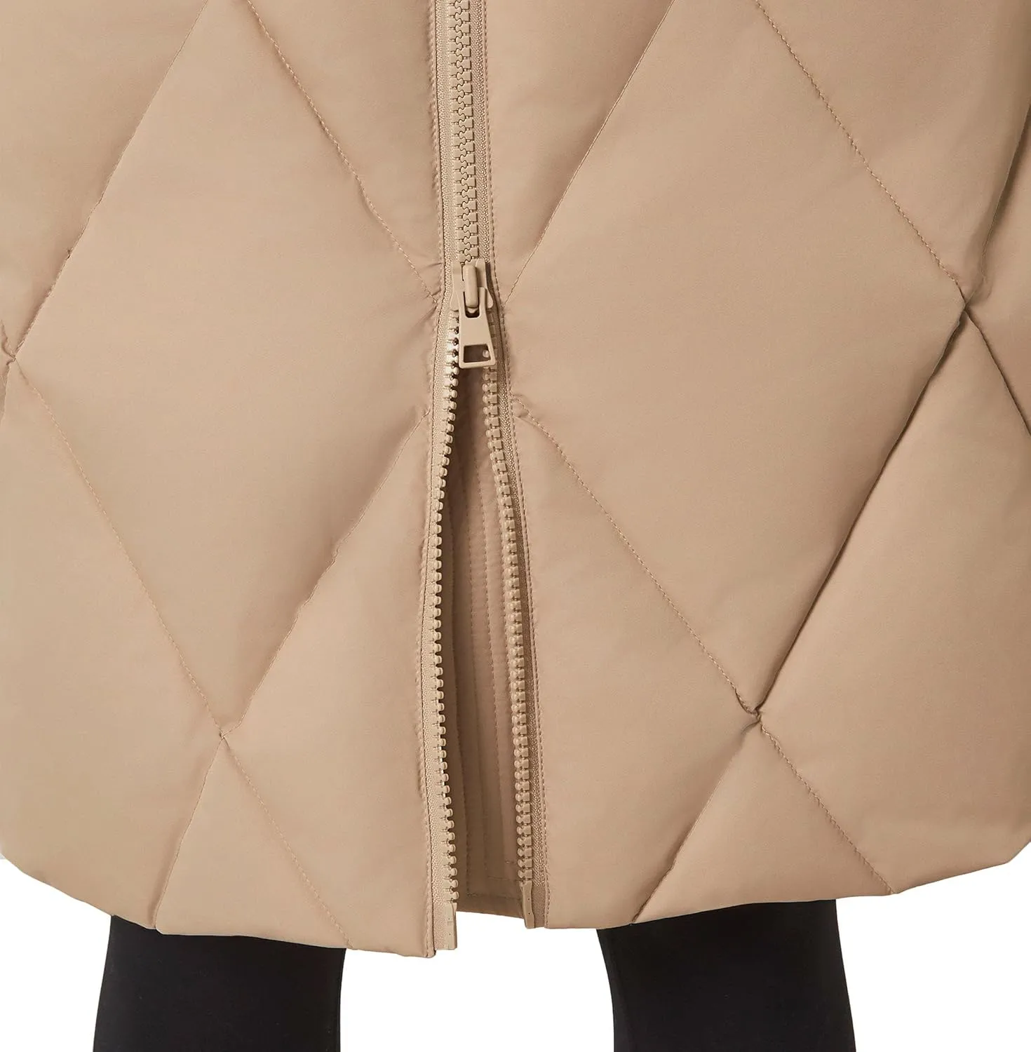 Mondetta Women's Long Diamond Quilted Parka Down Fill Jacket