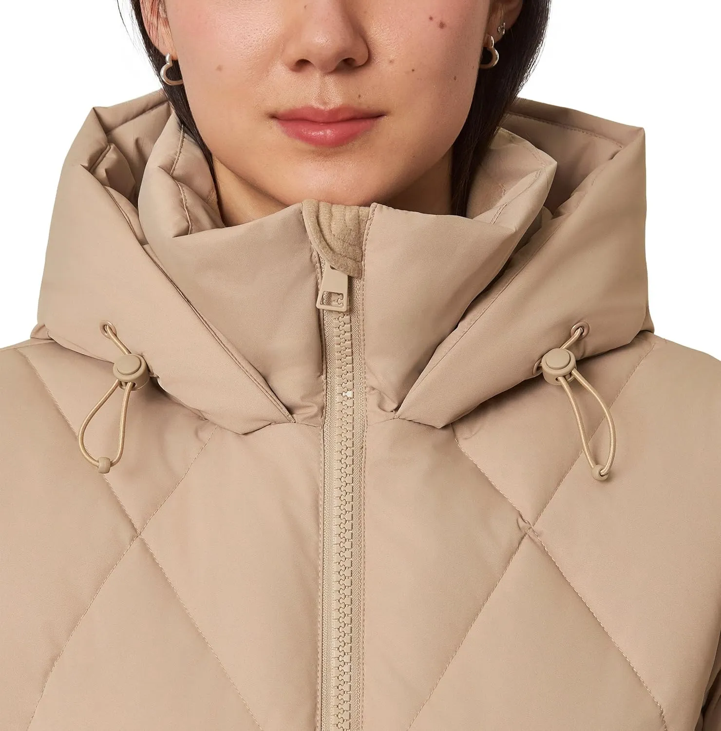 Mondetta Women's Long Diamond Quilted Parka Down Fill Jacket