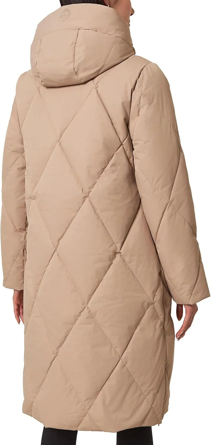 Mondetta Women's Long Diamond Quilted Parka Down Fill Jacket