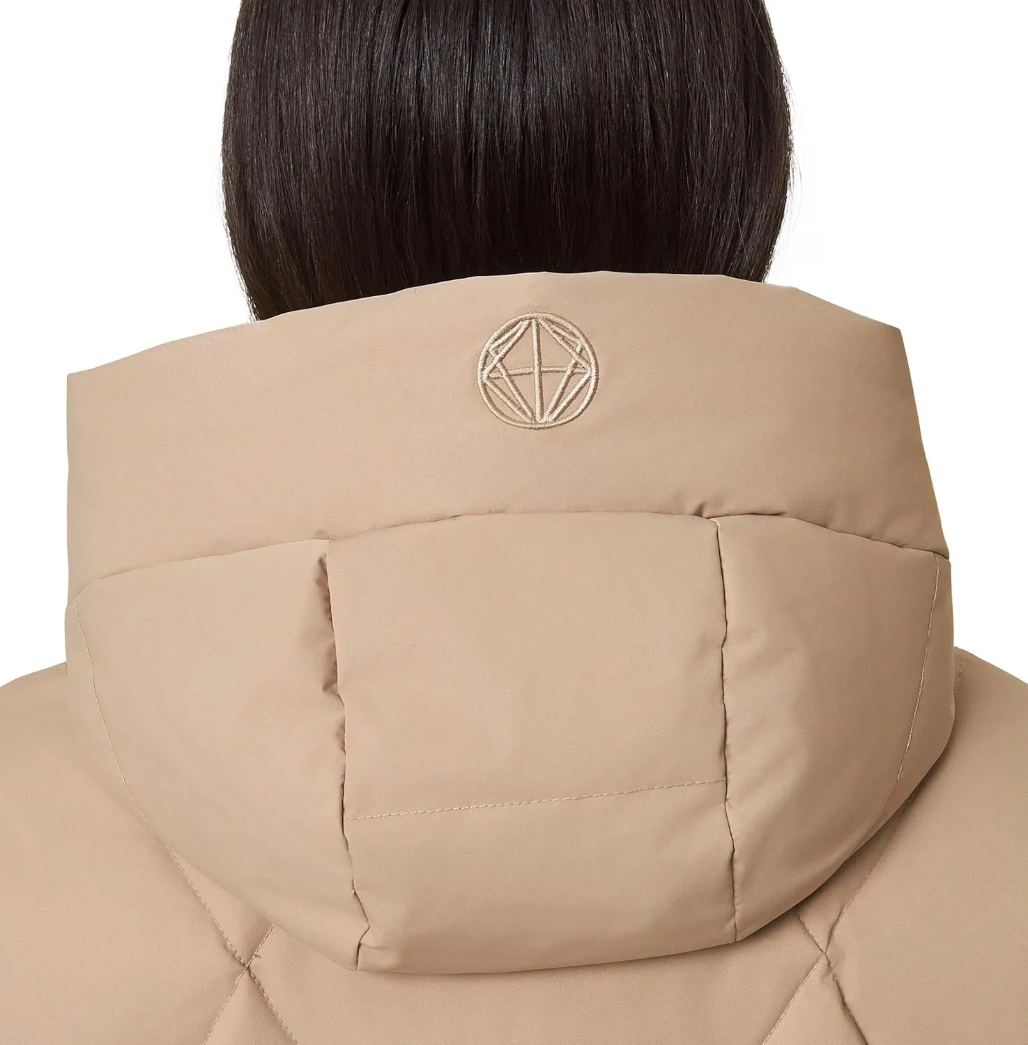 Mondetta Women's Long Diamond Quilted Parka Down Fill Jacket