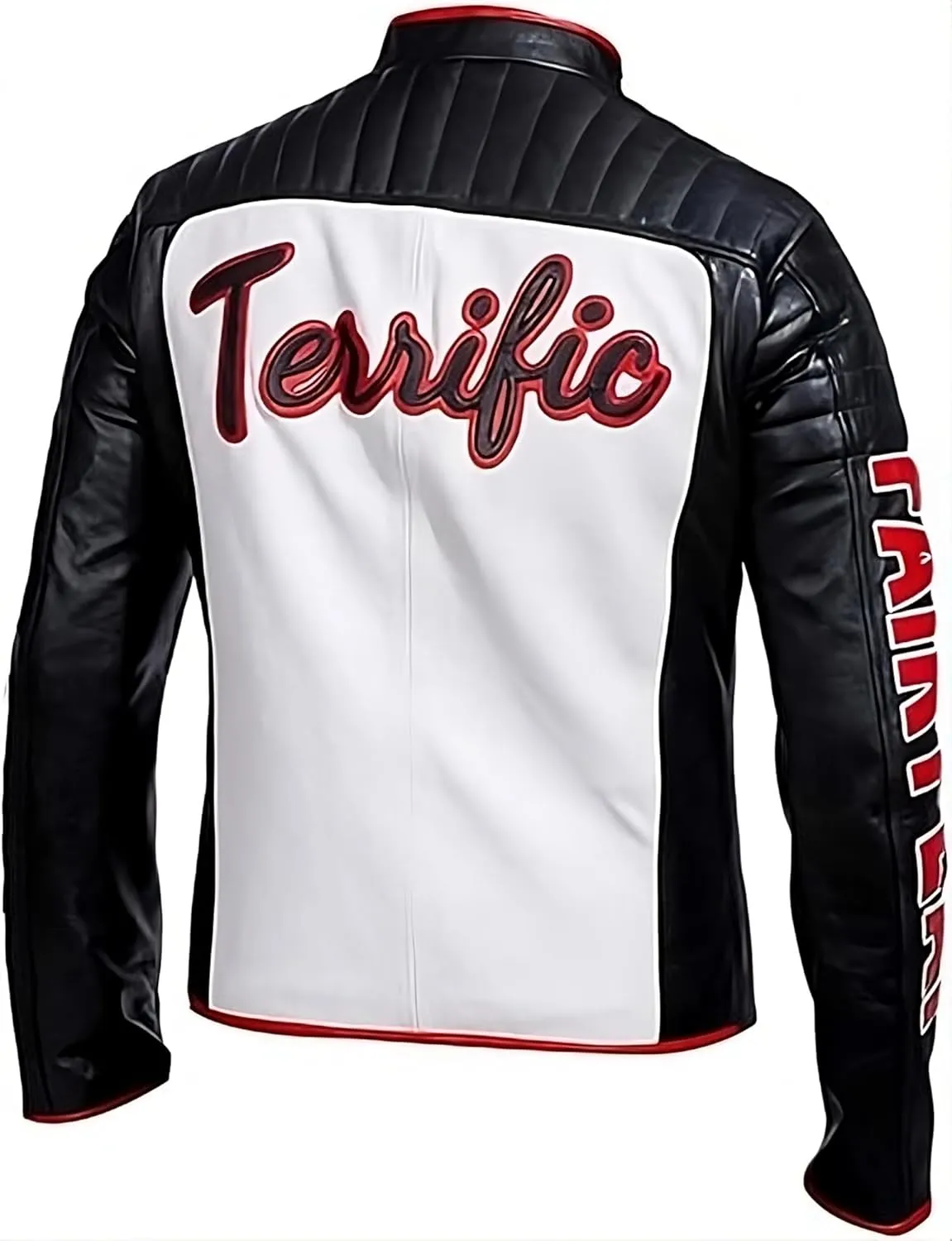 Mr Terrific Super Hero Cosplay Biker Leather Jacket
