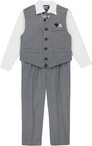 Nautica Baby Boys' 4-Piece Suit Set with Dress Shirt, Vest, Pants, and Tie