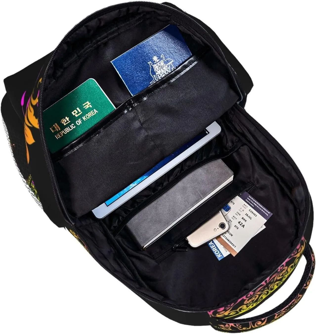 New Orleans Mardi Gras Mask Backpack Casual Laptop Backpack Lightweight Double Shoulder Bag Travel Daypack For Women Men
