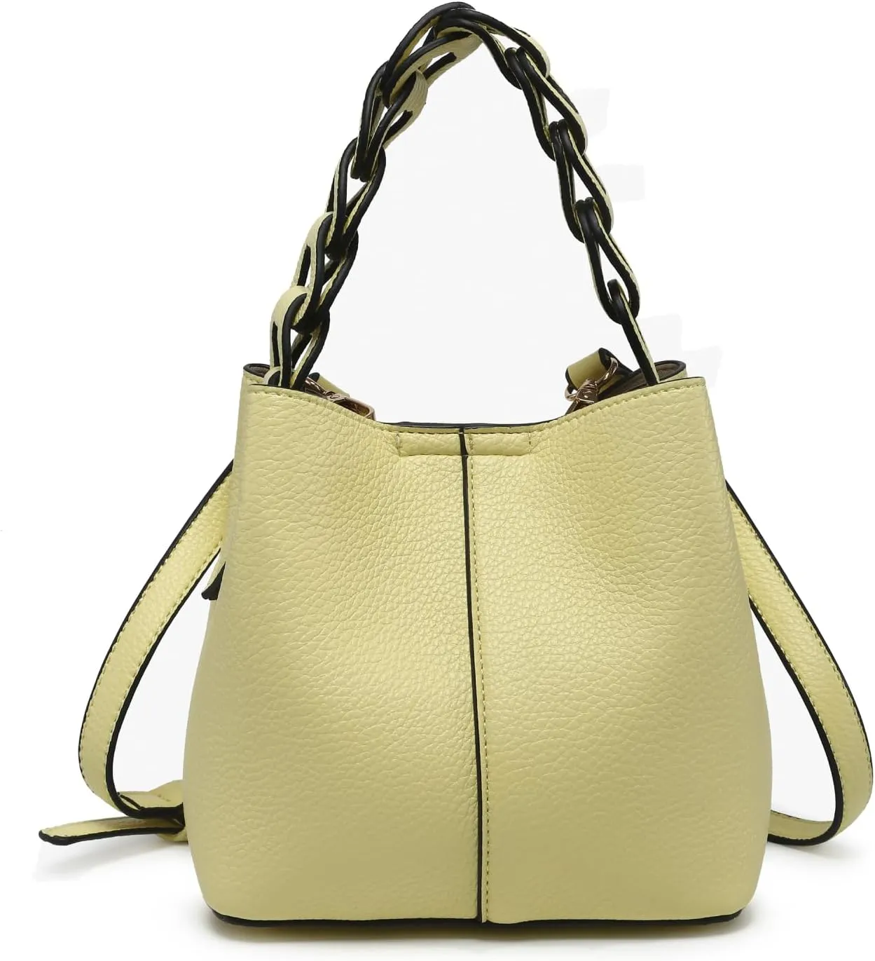 Nora Bucket Bags for Women Trendy Vegan Leather Top Handle Satchel Handbags Hobo Crossbody Purses