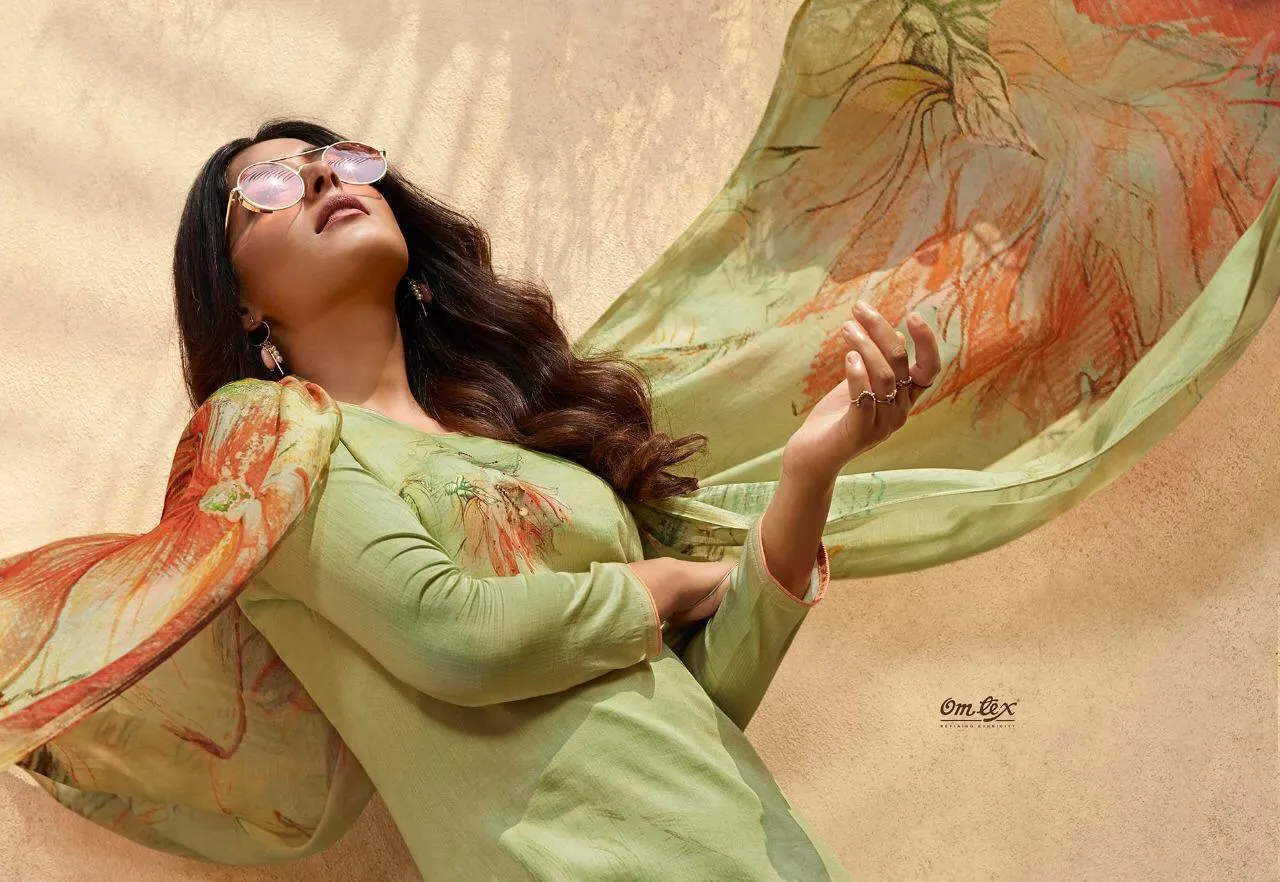 OMTEX KAVERI FANCY DIGITAL PRINT SALWAR SUIT DRESS MATERIAL