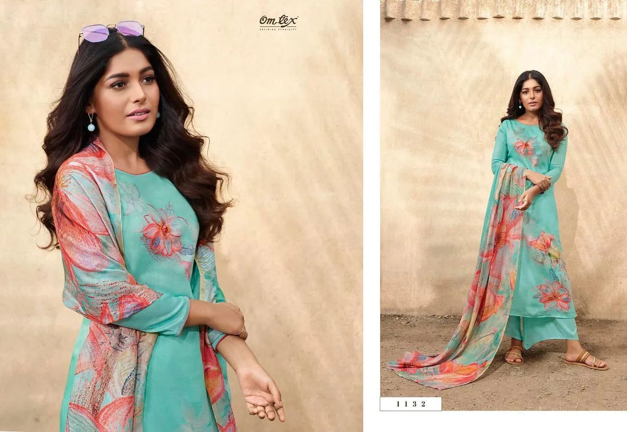 OMTEX KAVERI FANCY DIGITAL PRINT SALWAR SUIT DRESS MATERIAL