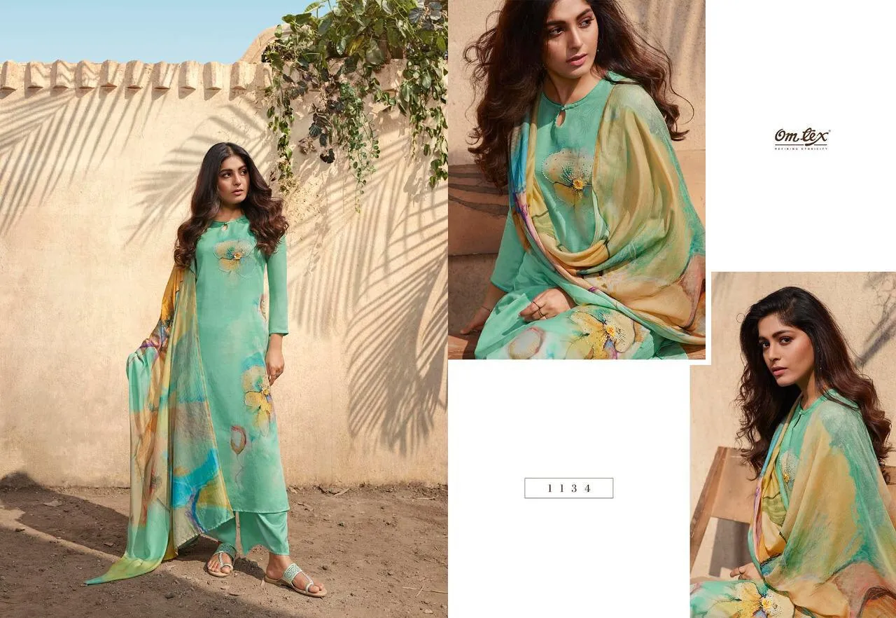 OMTEX KAVERI FANCY DIGITAL PRINT SALWAR SUIT DRESS MATERIAL