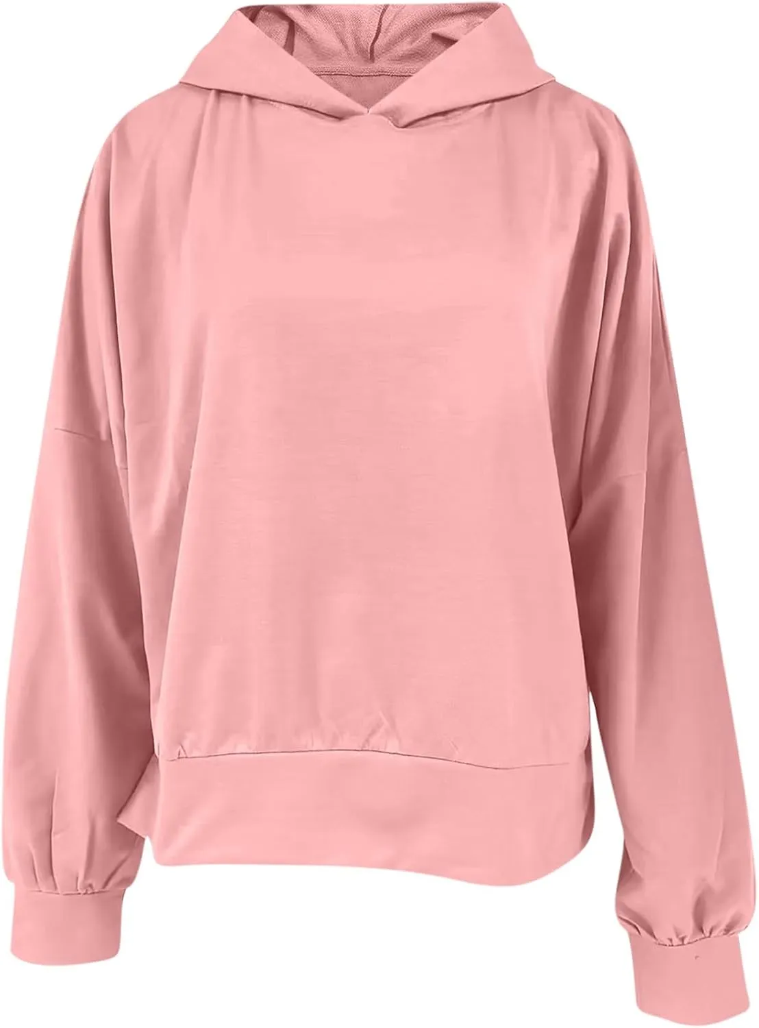 Oversized Hoodies for Women Split Side Hem Hooded Neck Sweatshirts Casual Long Sleeve Drop Shoulder Pullover Tops