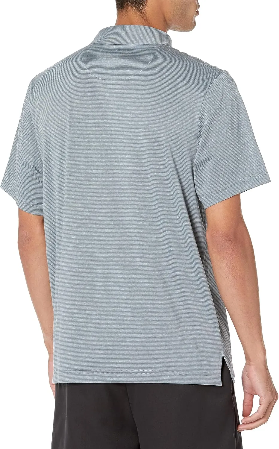 PGA TOUR Men's Fine Line Eco Short Sleeve Golf Polo Shirt with Pocket