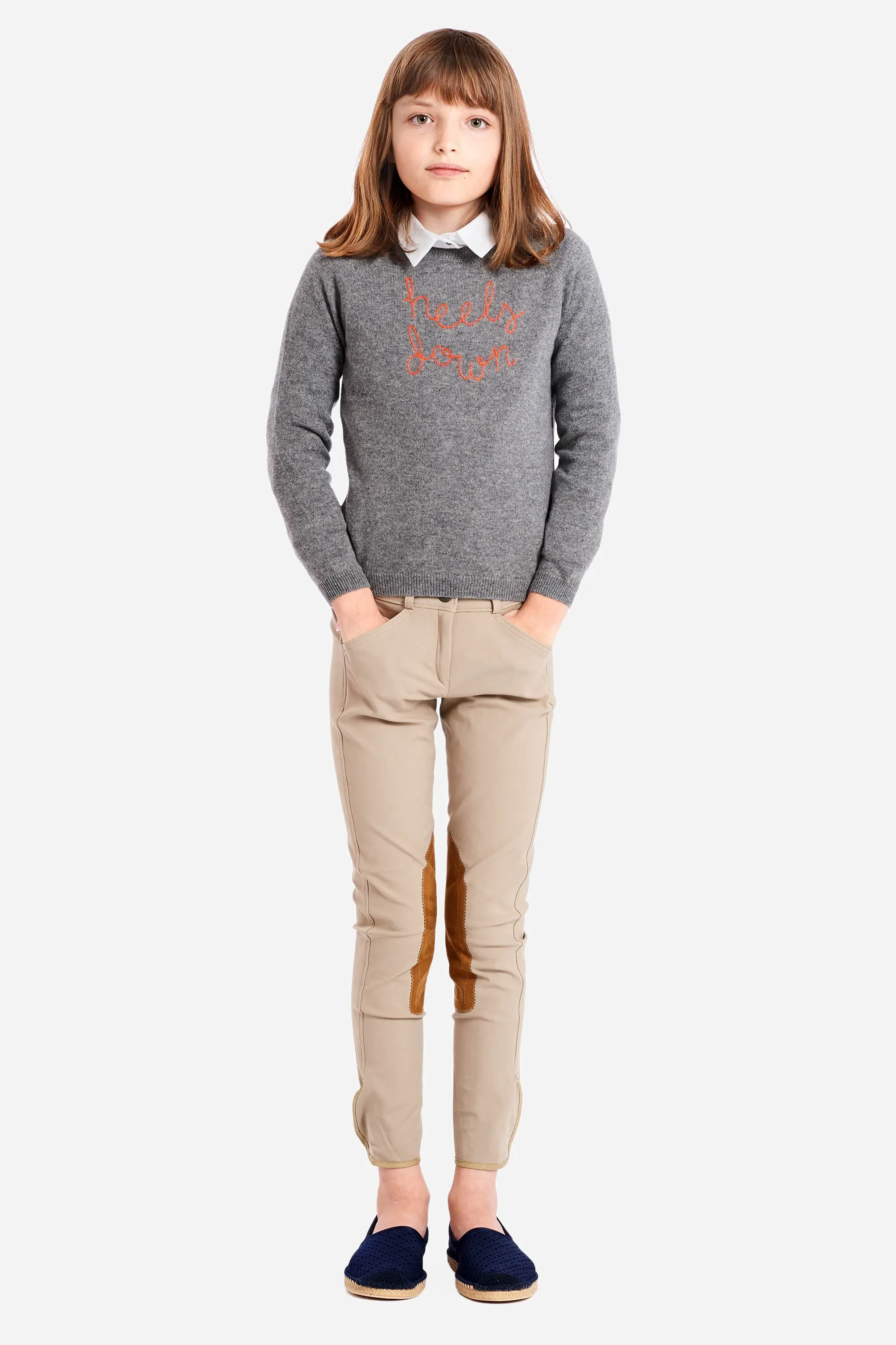 "Heels Down" Sweater - Grey