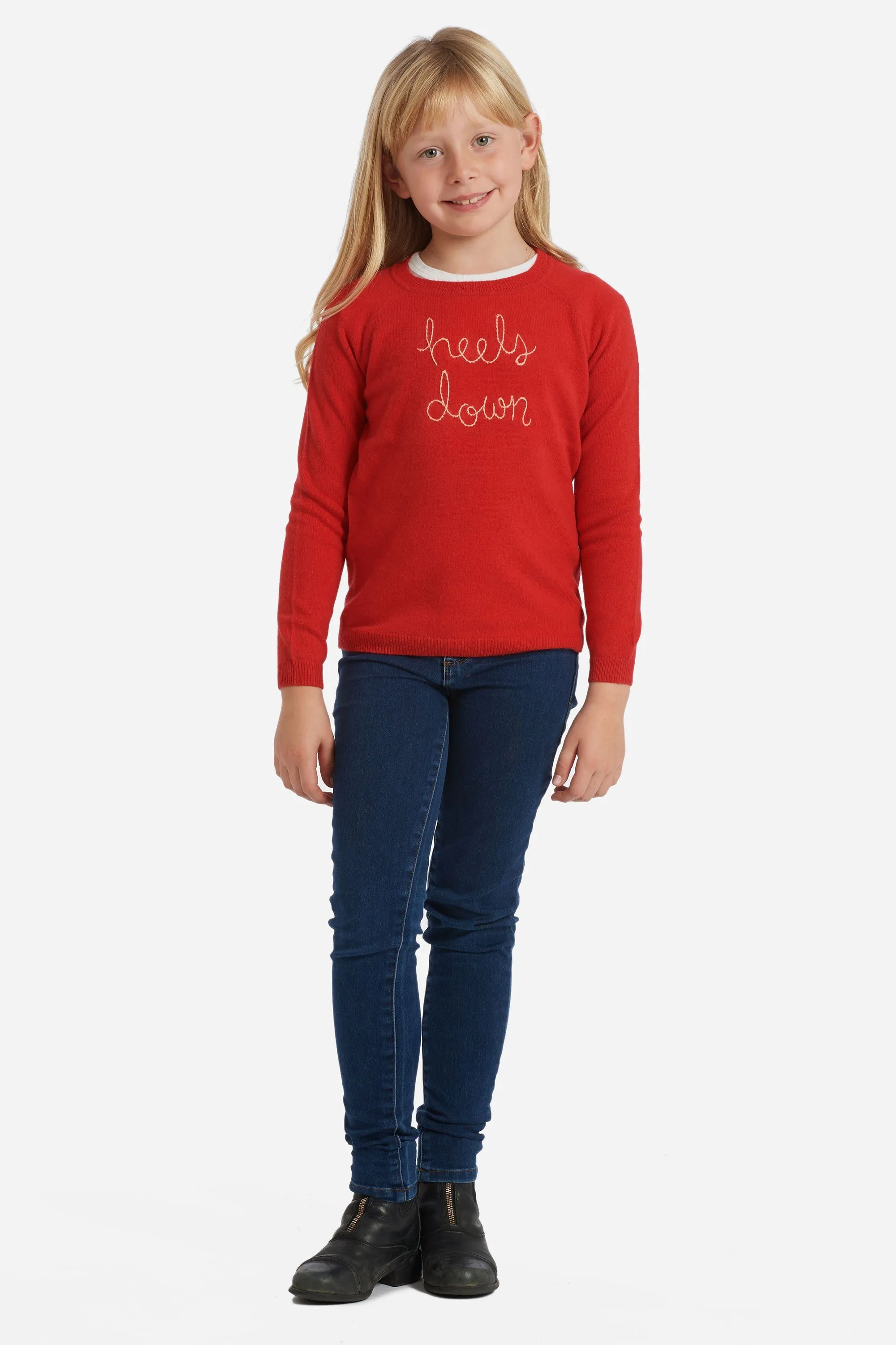 "Heels Down" Sweater - Red