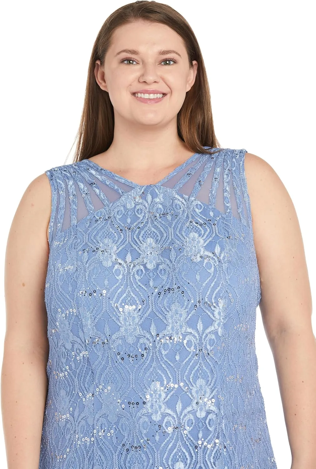 R&M Richards Women's Starlit Siren Sequin Gown