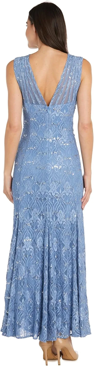 R&M Richards Women's Starlit Siren Sequin Gown