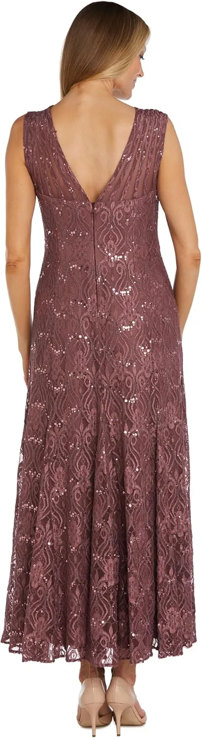 R&M Richards Women's Starlit Siren Sequin Gown